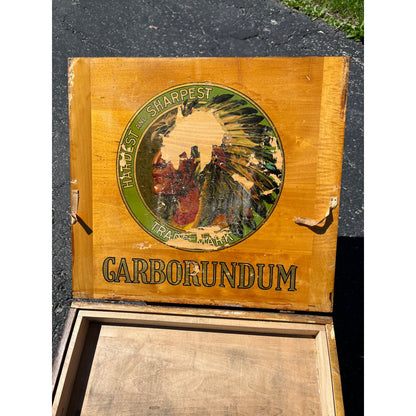 Vintage 1930 Niagara Carborundum Sharpening Stones Store Display Cabinet