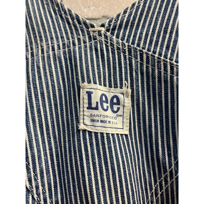 Vintage 1940s LEE Striped Carpenter Overalls Workwear Union Made Sanforized