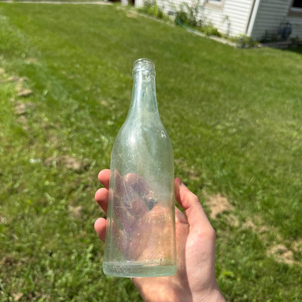 Antique 1900s  Garden City Brewing Chicago Illinois Beer Bottle Embossed Clear