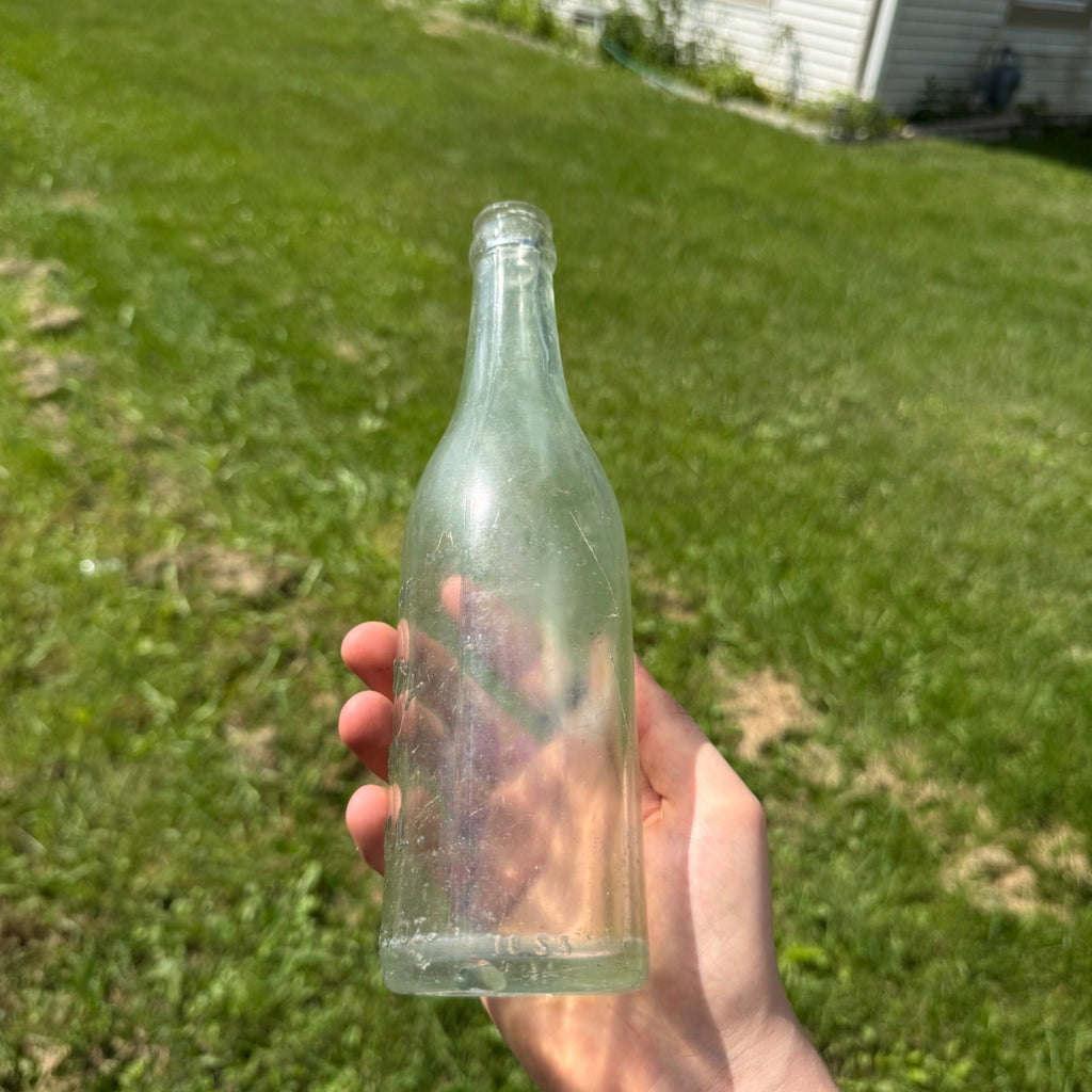 Antique 1900s  Garden City Brewing Chicago Illinois Beer Bottle Embossed Clear