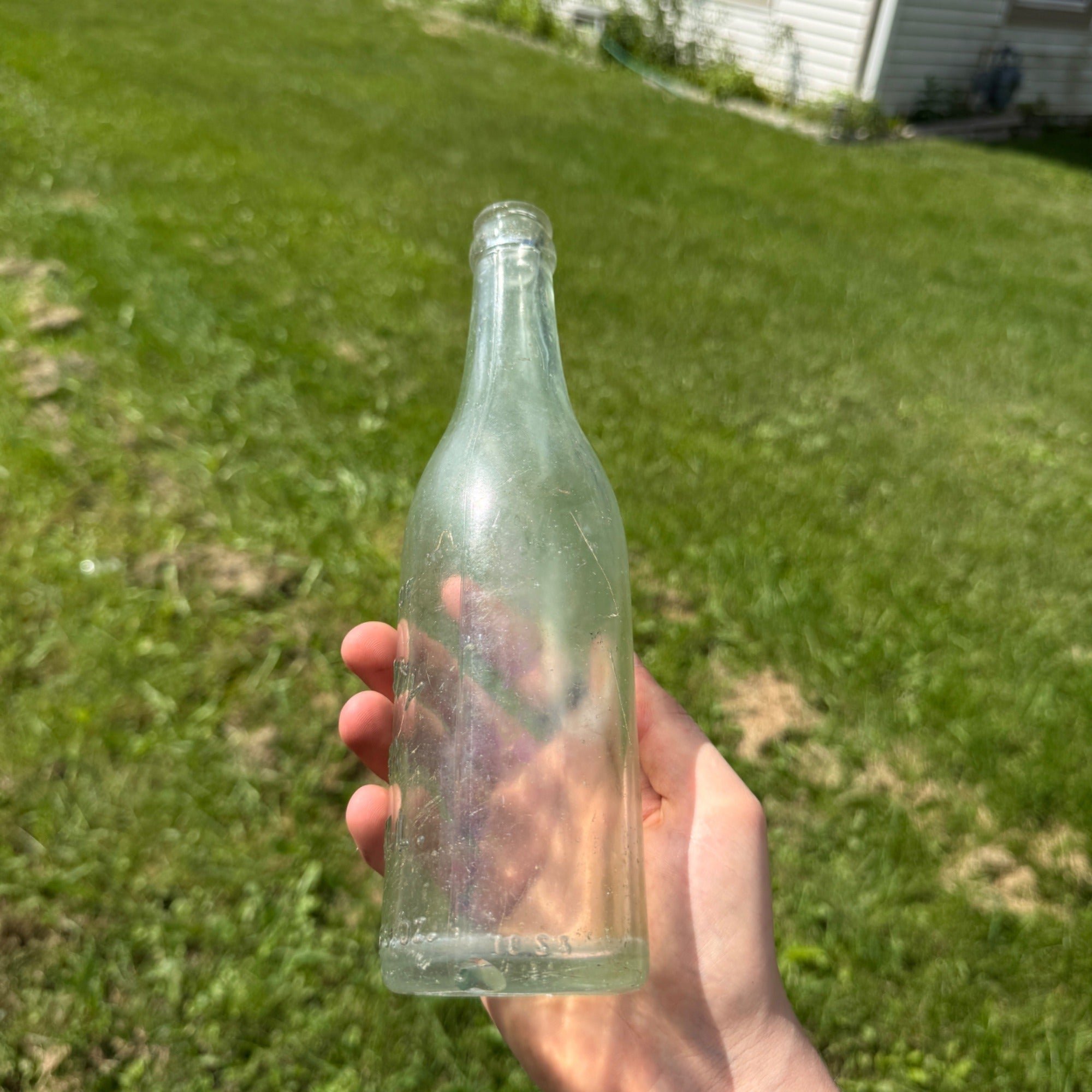 Antique 1900s  Garden City Brewing Chicago Illinois Beer Bottle Embossed Clear