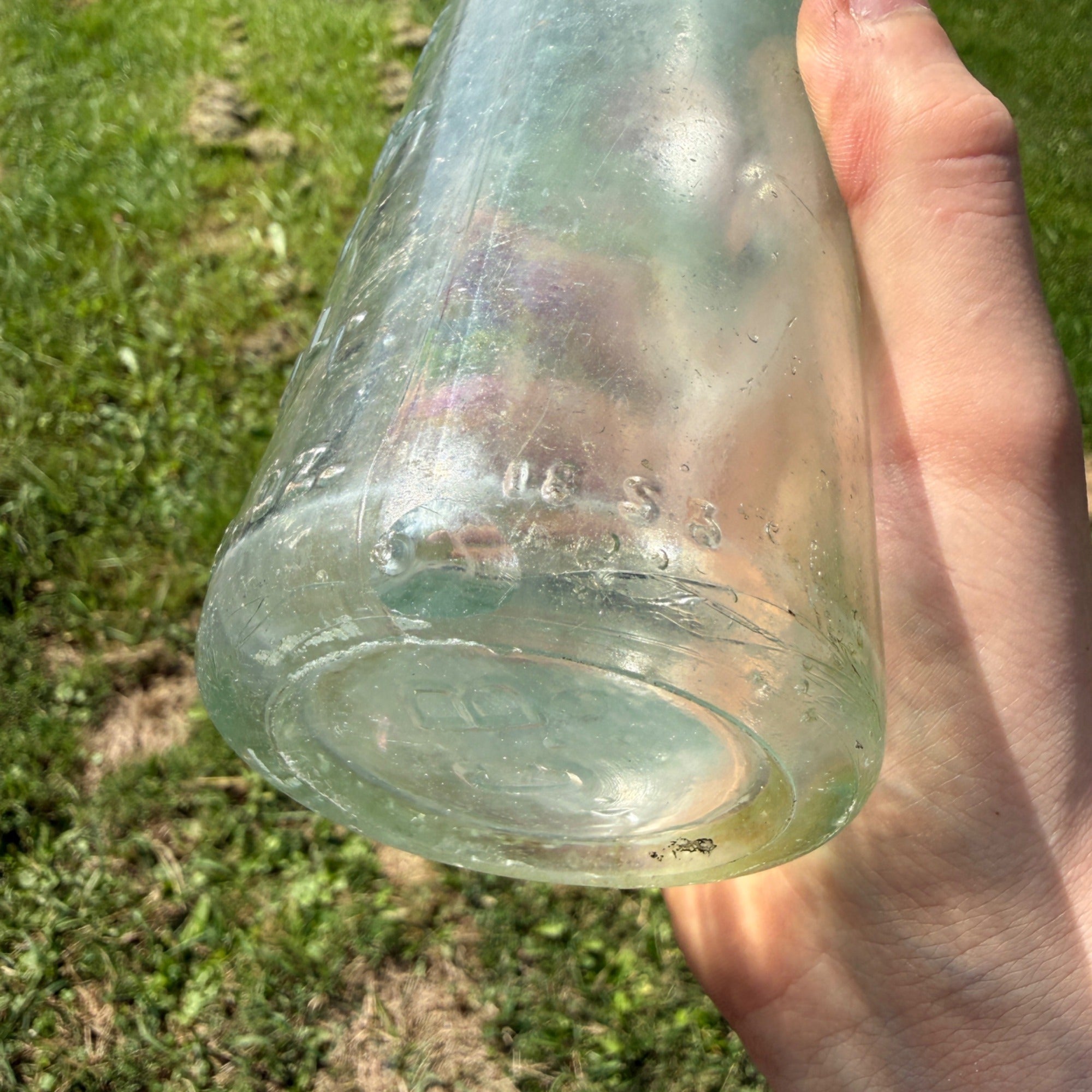 Antique 1900s  Garden City Brewing Chicago Illinois Beer Bottle Embossed Clear