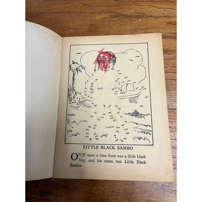 RARE 1928 Little Black Sambo Magic Drawing Coloring Book Platt & Munk Co