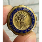 RARE 1900s Wisconsin Retail Implement & Vehicle Dealers Association Stud Button