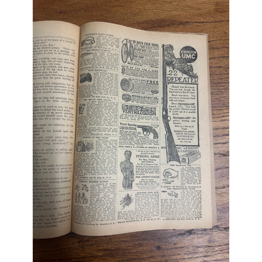 Vintage 1912 Pluck & Luck 5 Cent Magazine Issue Shore Line Sam Story Frank Tousey