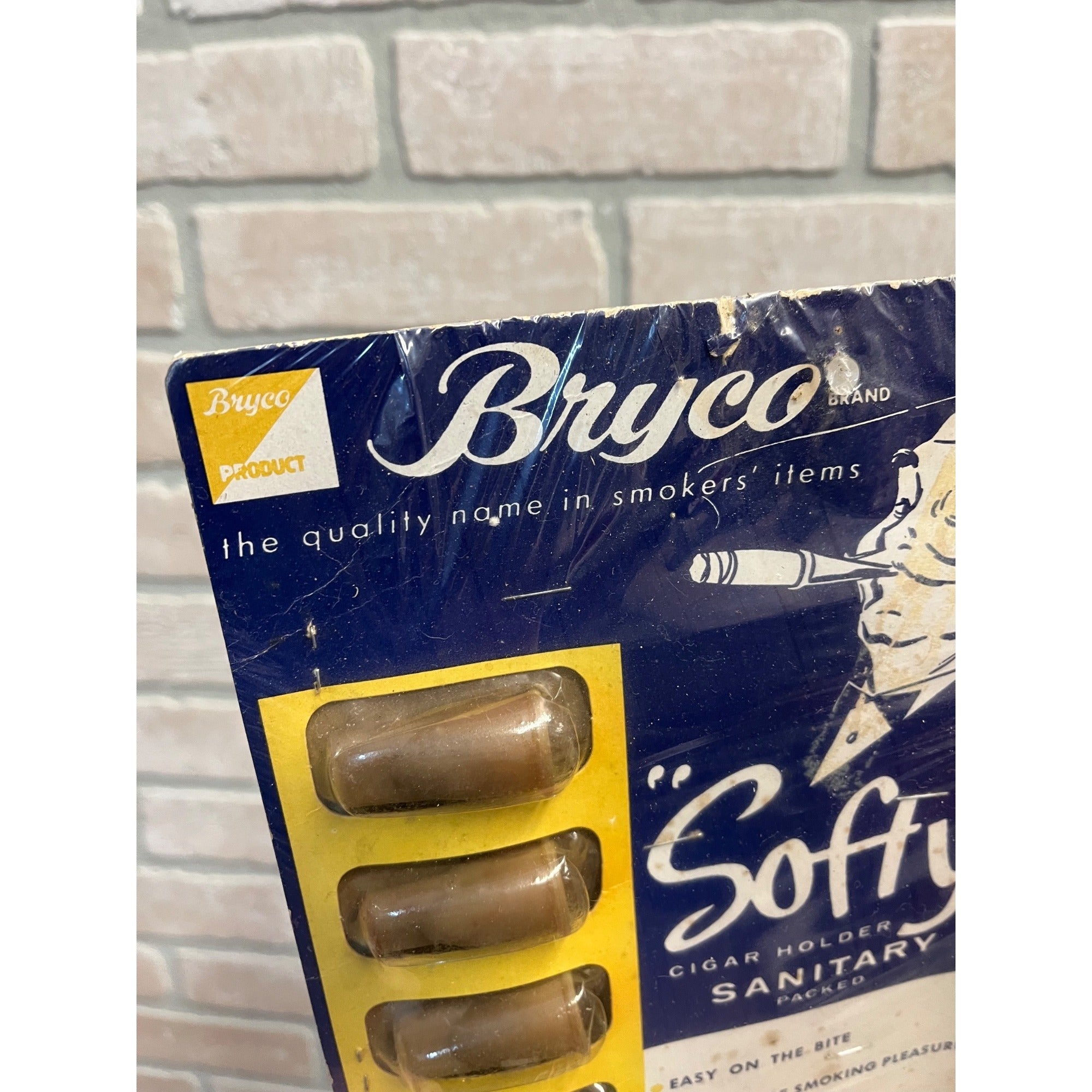 Vintage 1940s Bryco Cigar Holders Rubber Store Advertising Sign Display