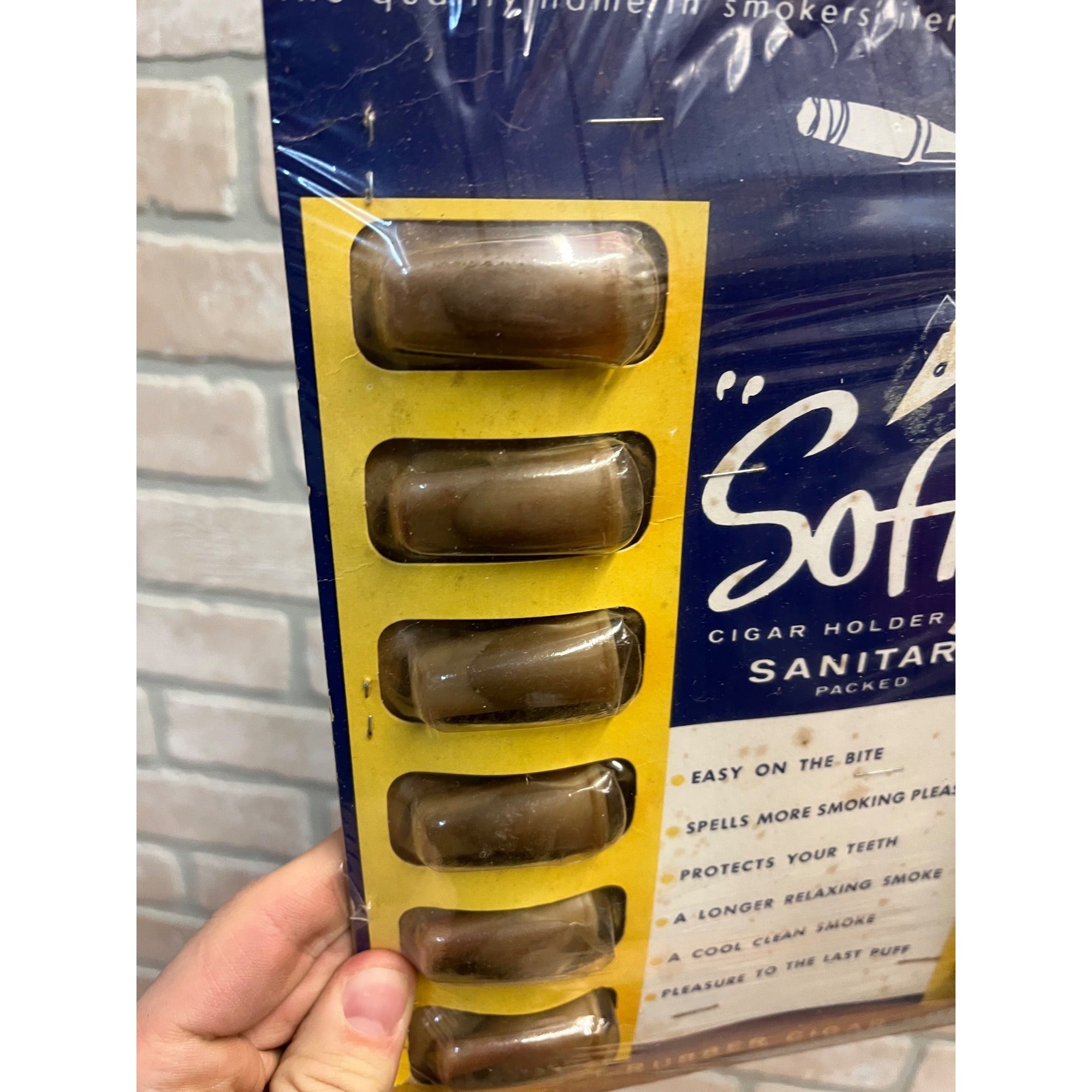 Vintage 1940s Bryco Cigar Holders Rubber Store Advertising Sign Display