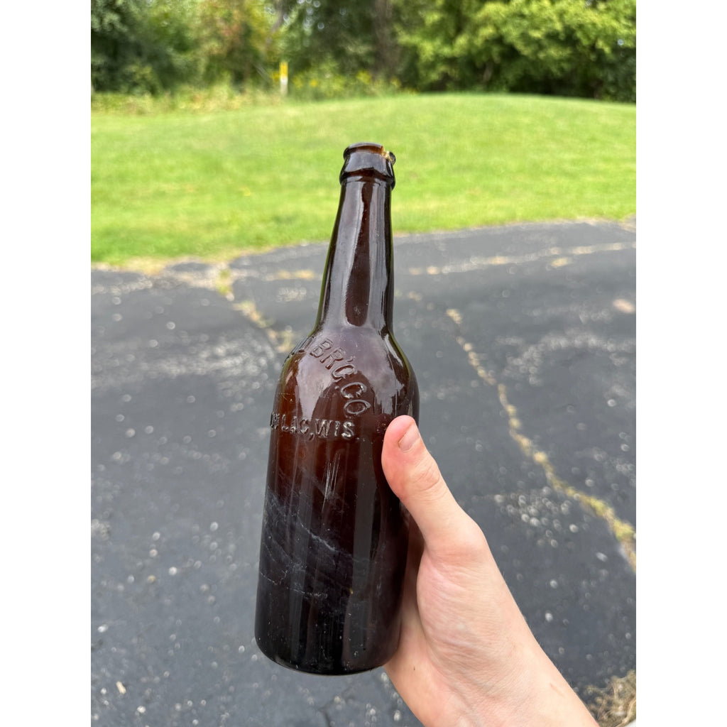 Pre-Pro Amber Bechaud Brewing Co Fond Du Lac , WIS Bottle Embossed WF&S  9 1/2"