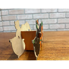 Vintage Halloween Cardboard Witch JOL Cart with Wheels Candy Container Box 1950s