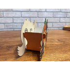 Vintage Halloween Cardboard Witch JOL Cart with Wheels Candy Container Box 1950s