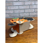 Vintage Halloween Cardboard Witch JOL Cart with Wheels Candy Container Box 1950s