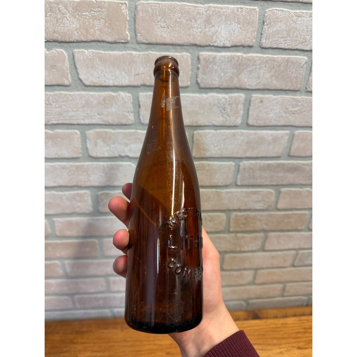 Pre Prohibition West Bend Lithia Company Beer Bottle Wisconsin WI Embossed