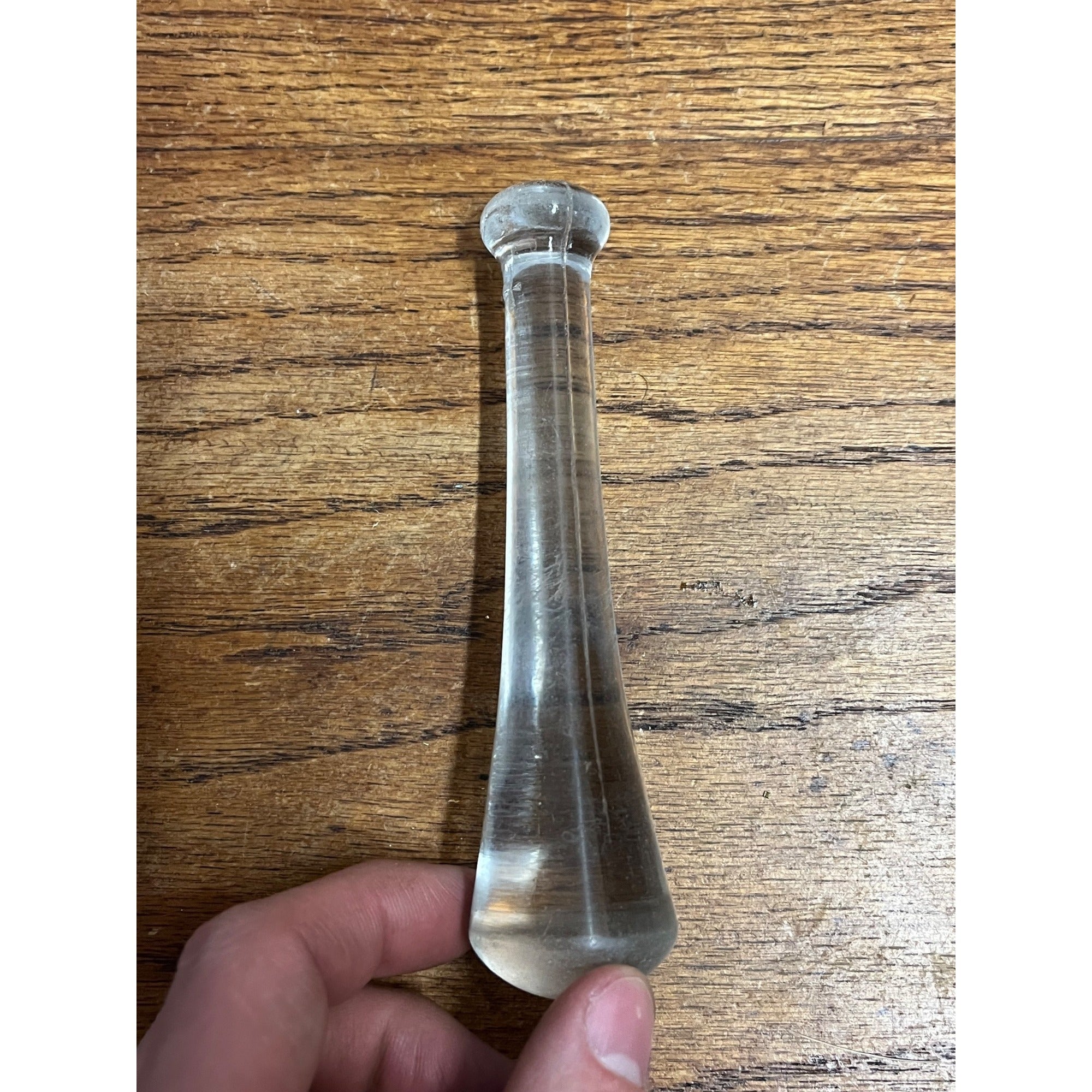 Vintage Clear Glass Pestle No. 4 Replacement for Mortar Apothecary 5.5" Long