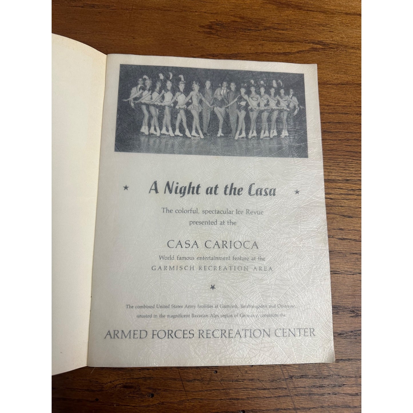 Vintage Casa Carioca Ice Revue Program Garmisch Recreation Area Germany