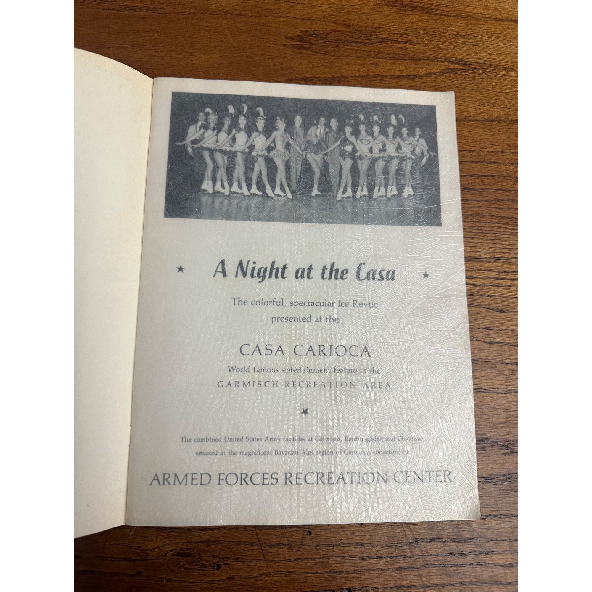 Vintage Casa Carioca Ice Revue Program Garmisch Recreation Area Germany