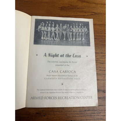Vintage Casa Carioca Ice Revue Program Garmisch Recreation Area Germany