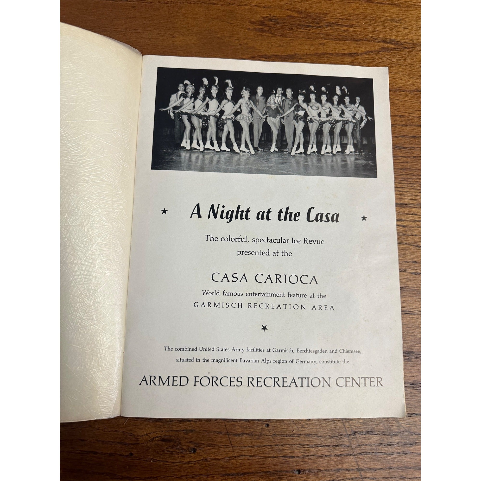 Vintage Casa Carioca Ice Revue Program Garmisch Recreation Area Germany