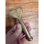 Vintage Solid Brass Bartender Cocktail Tool Bottle Opener Ice Crusher Heavy 6oz