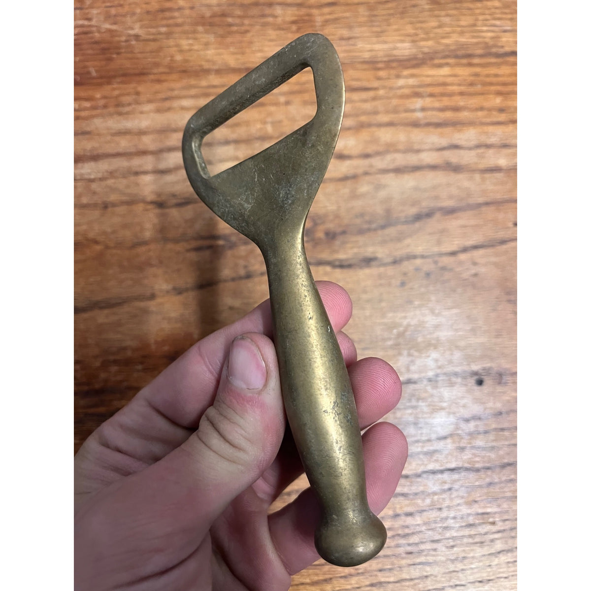 Vintage Solid Brass Bartender Cocktail Tool Bottle Opener Ice Crusher Heavy 6oz