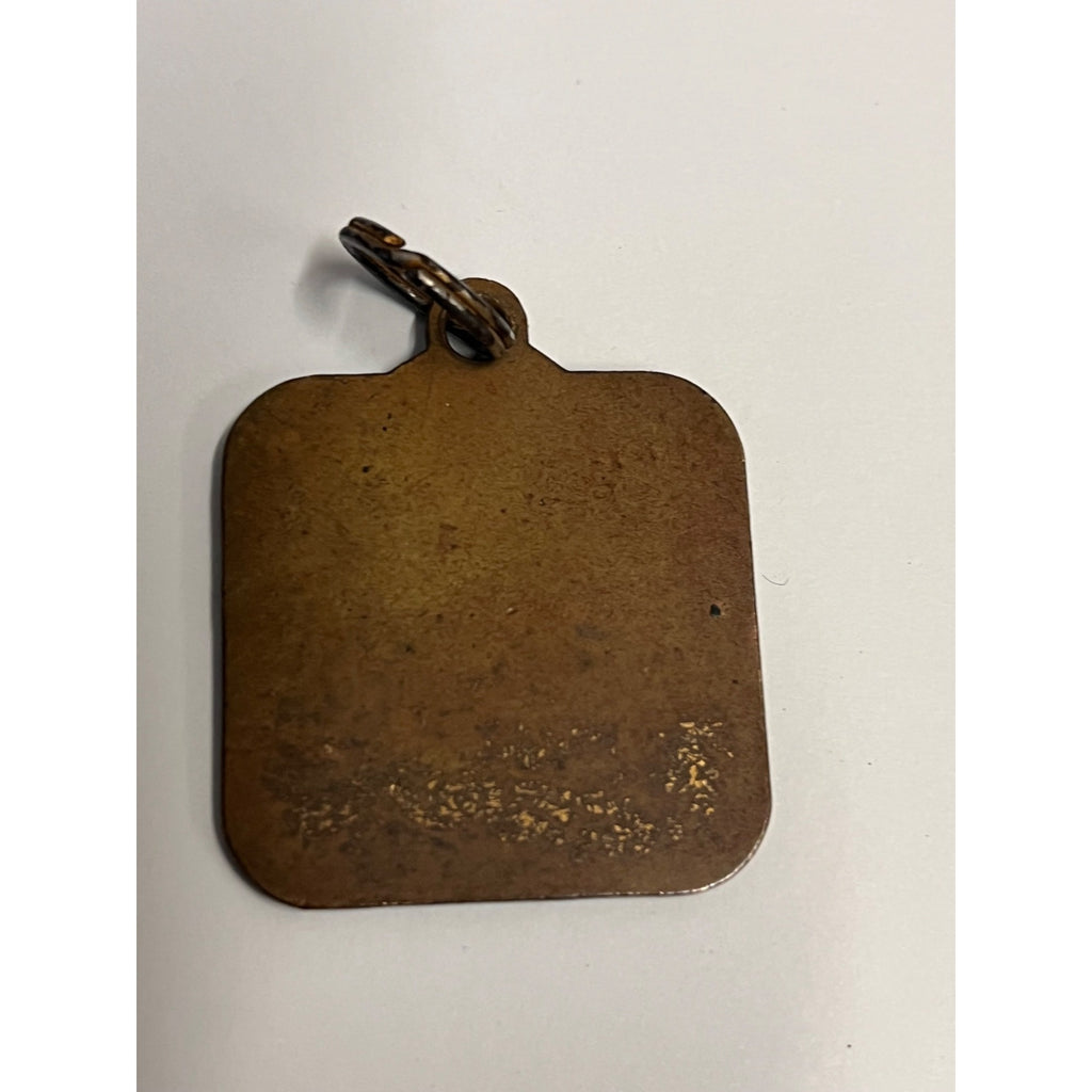 Vintage 1970s Snap-On Tools Brass Square Keychain Fob Advertising Embossed