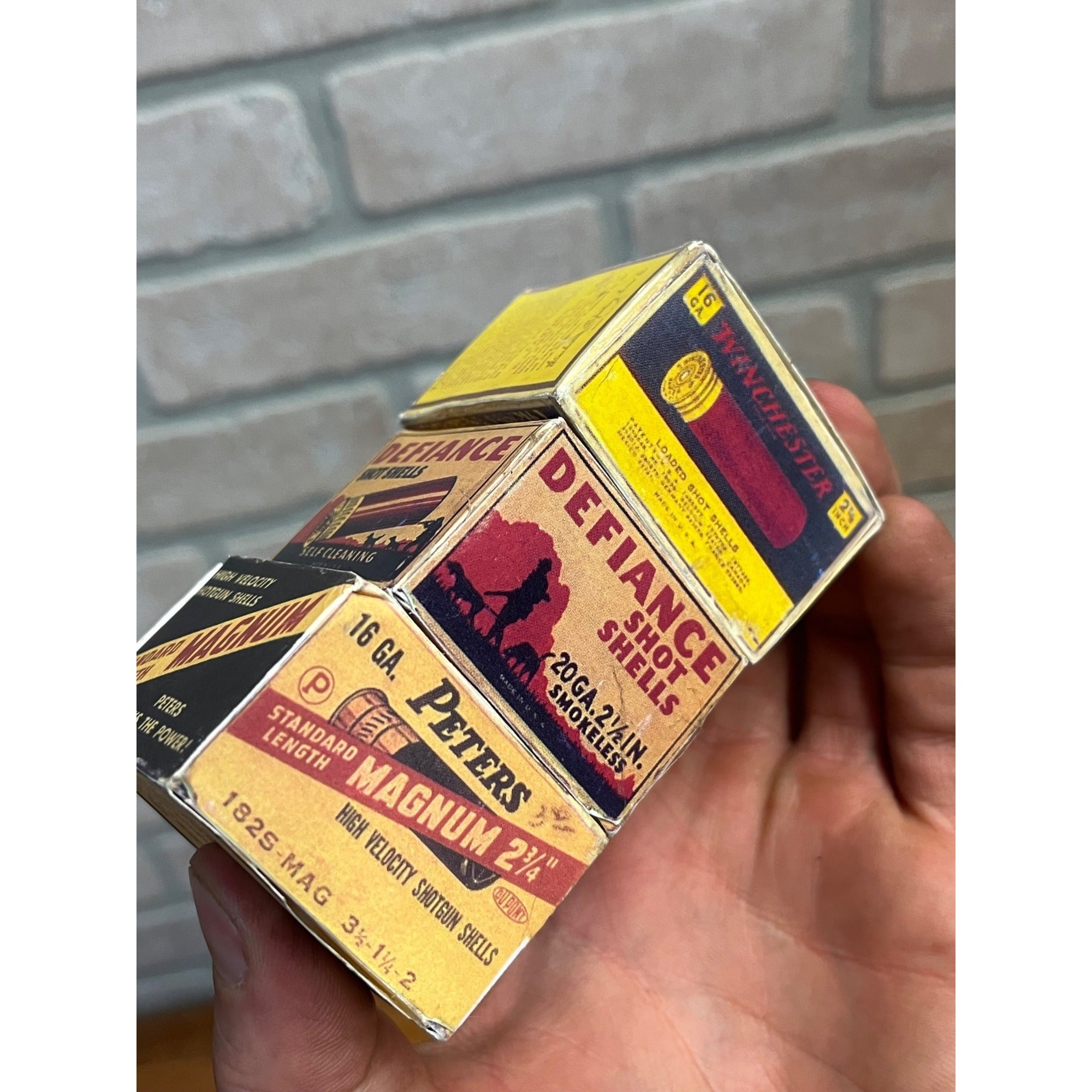 Reproduction Vintage Ammo Shell Boxes Miniature Defiance Winchester Ranger Peters