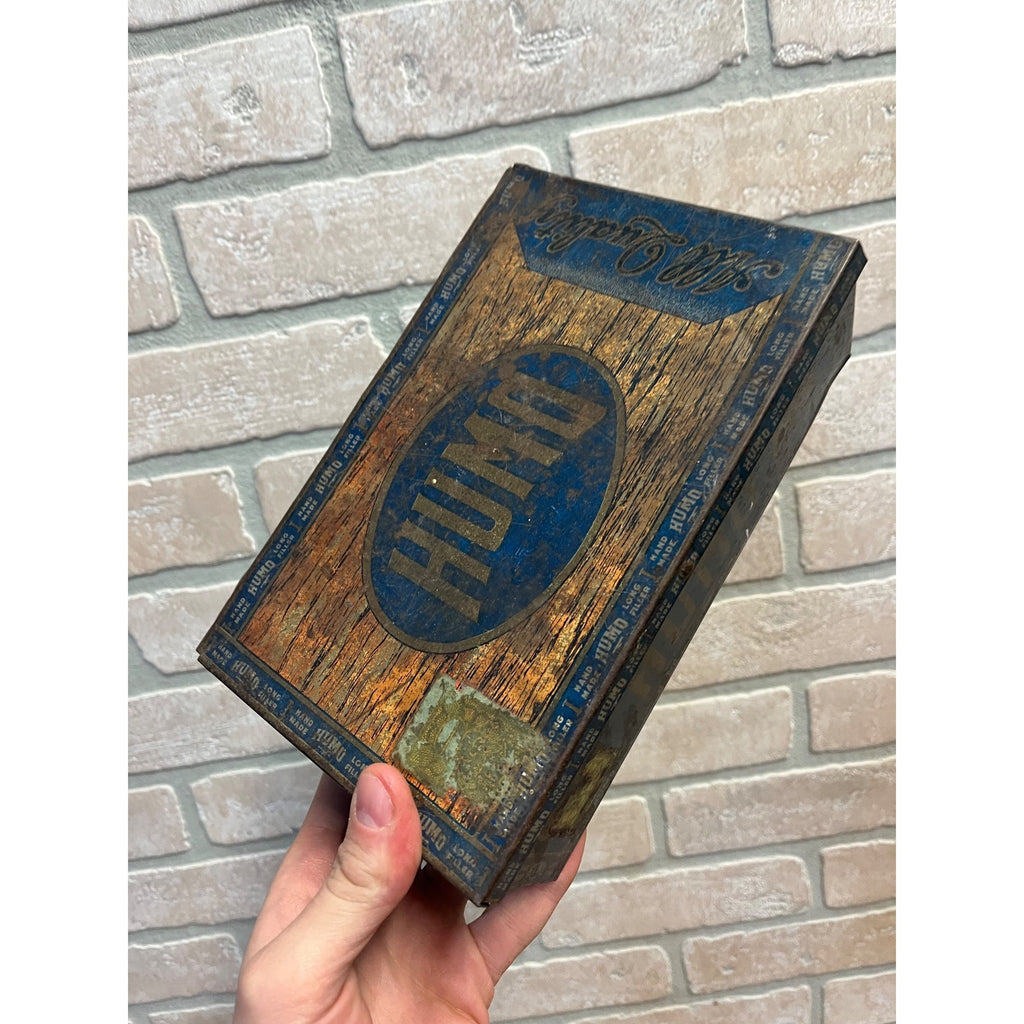 Vintage Humo Tin Metal Cigar Box Advertising Detroit Michigan Cressman Cigar Co.