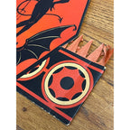 EXCEEDINGLY RARE Antique Beistle Halloween Party Hats Devil Riding Bat & Witch