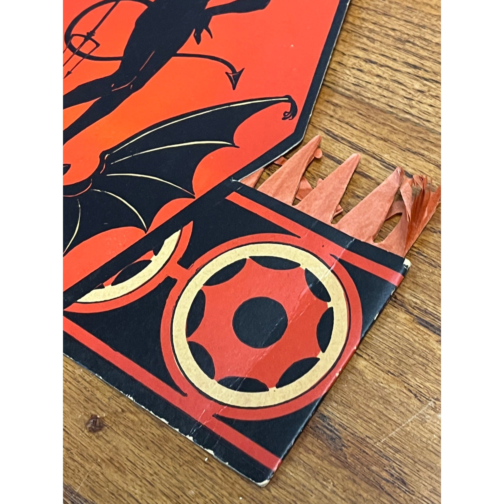 EXCEEDINGLY RARE Antique Beistle Halloween Party Hats Devil Riding Bat & Witch