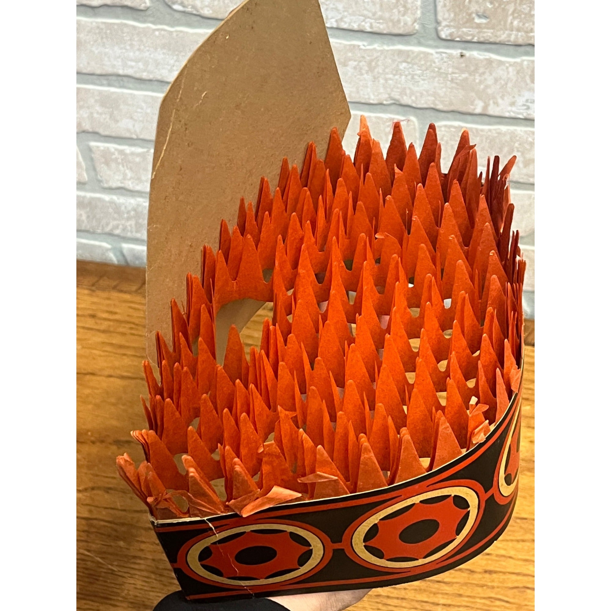 EXCEEDINGLY RARE Antique Beistle Halloween Party Hats Devil Riding Bat & Witch