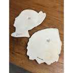 Vintage Native American Indian Chalkware Wall Plaques Wisconsin Dells Souvenirs