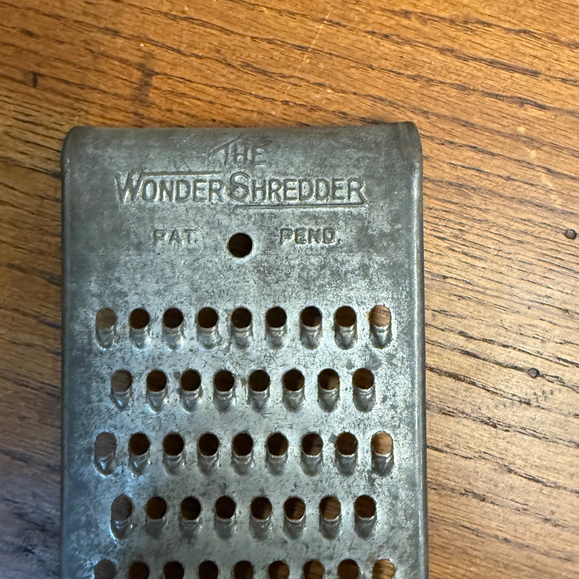 Vintage Wonder Shredder Metal Medium Cheese Hand Grater Curved Over the Bowl USA