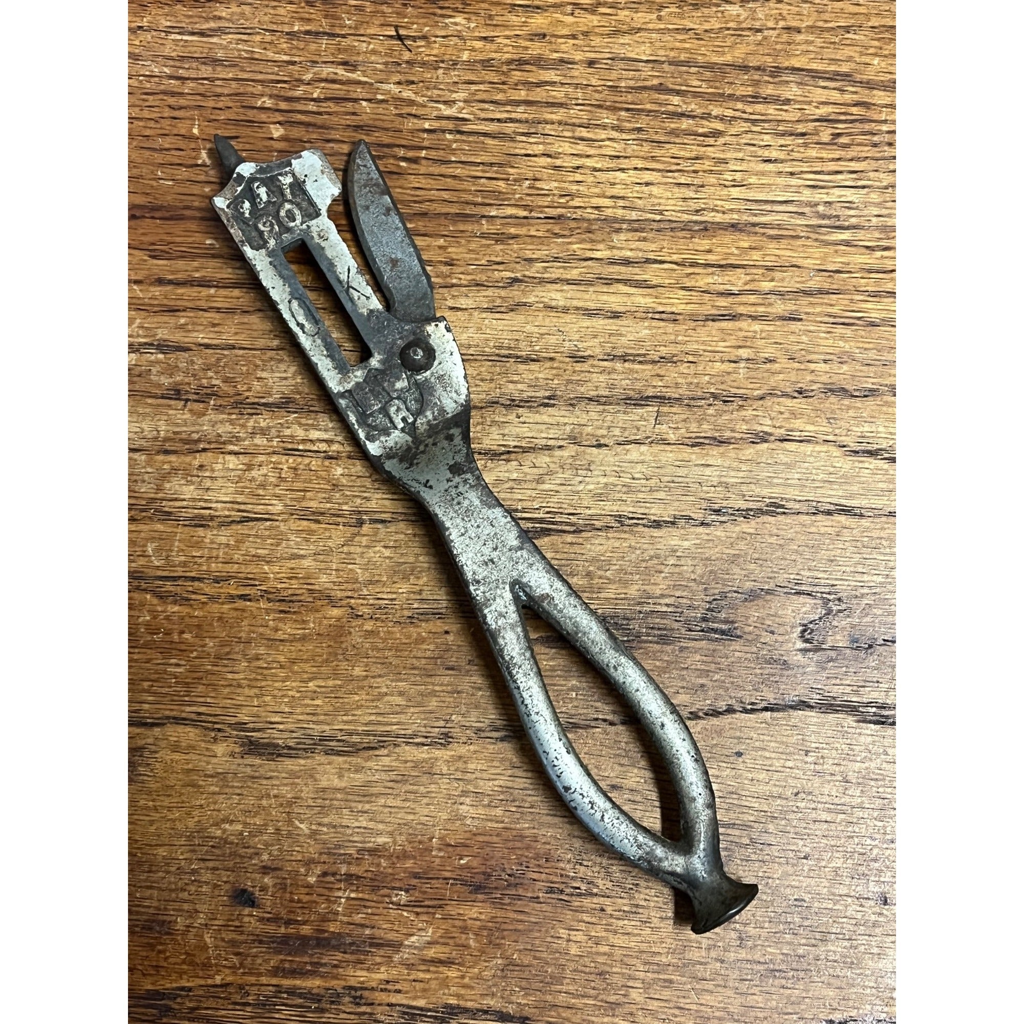 RARE Vintage 1890 Utility Multi Tool Ewr Can Opener Ice Pick Crusher Elgin Wood