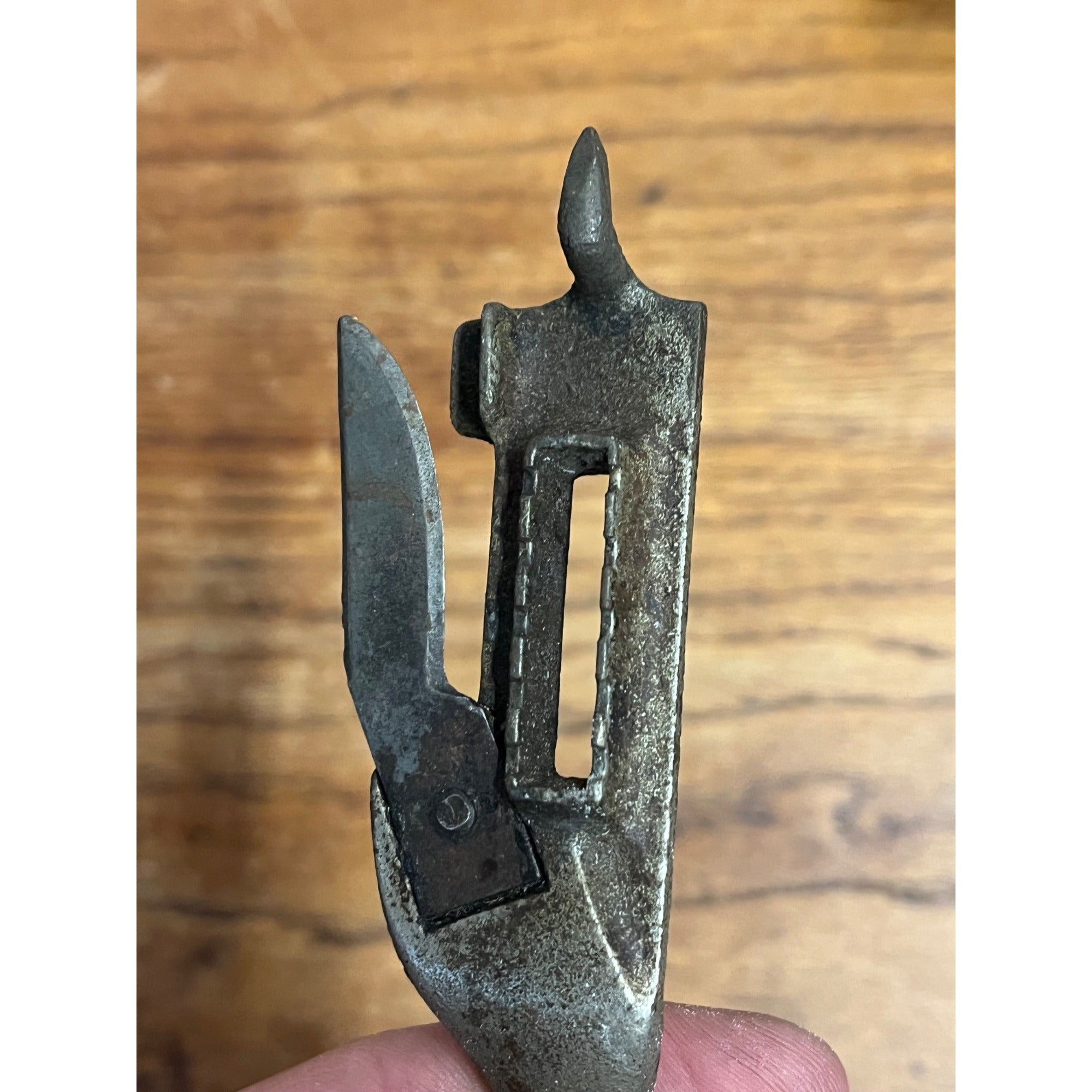 RARE Vintage 1890 Utility Multi Tool Ewr Can Opener Ice Pick Crusher Elgin Wood