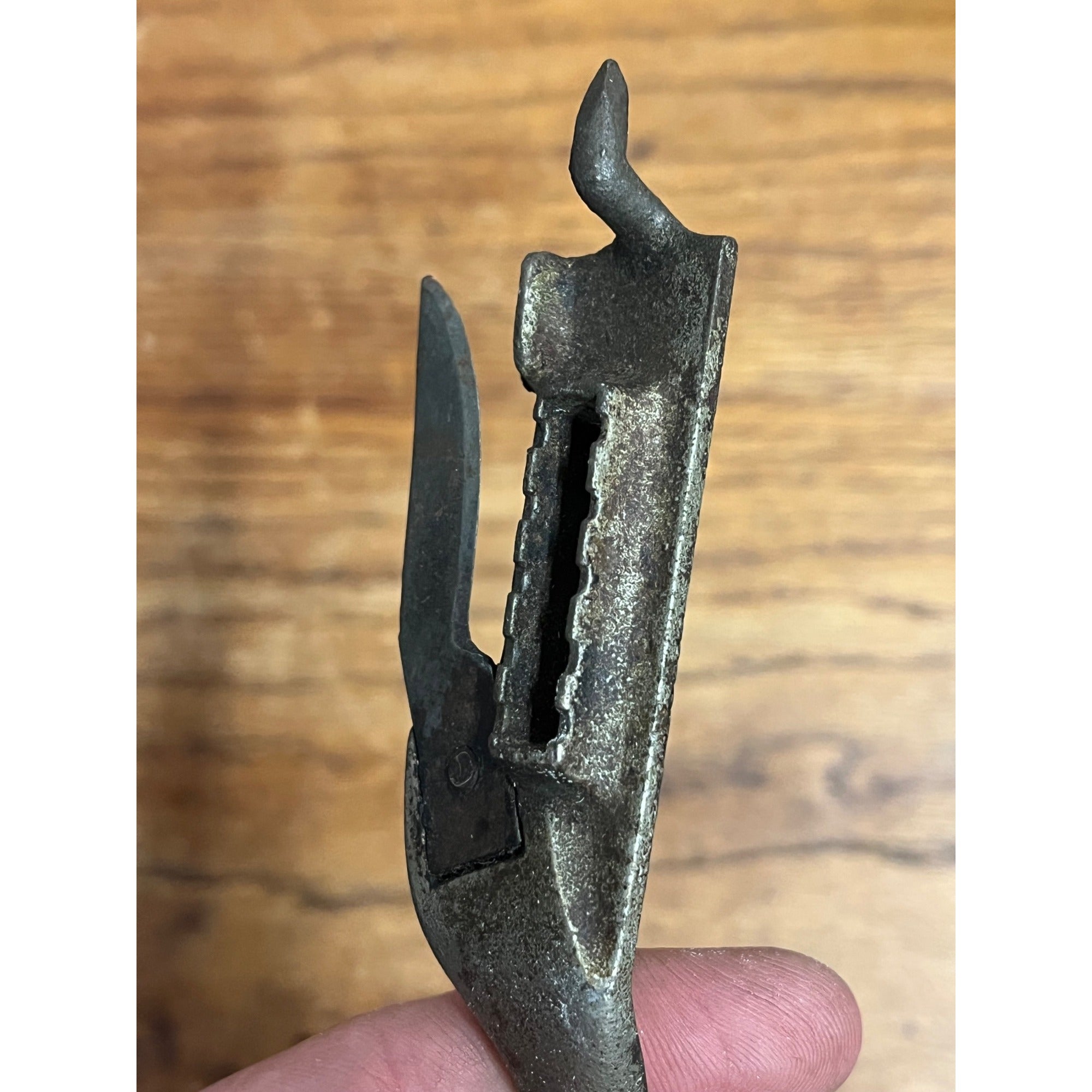 RARE Vintage 1890 Utility Multi Tool Ewr Can Opener Ice Pick Crusher Elgin Wood