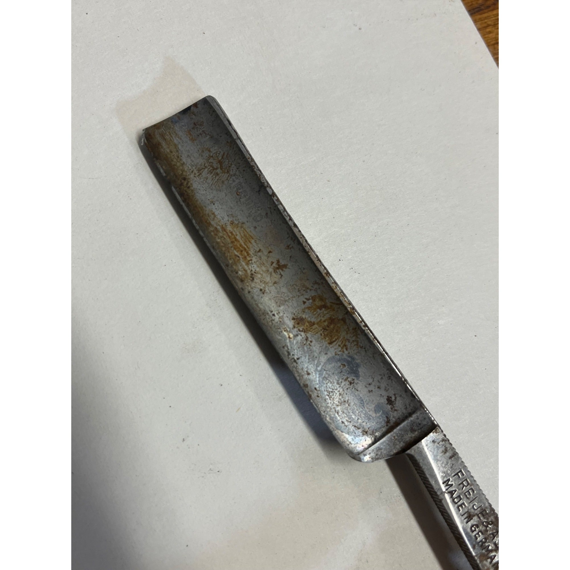 SCARCE Antique Figural Horse Celluloid Straight Razor Doyle #10 Freije Asha