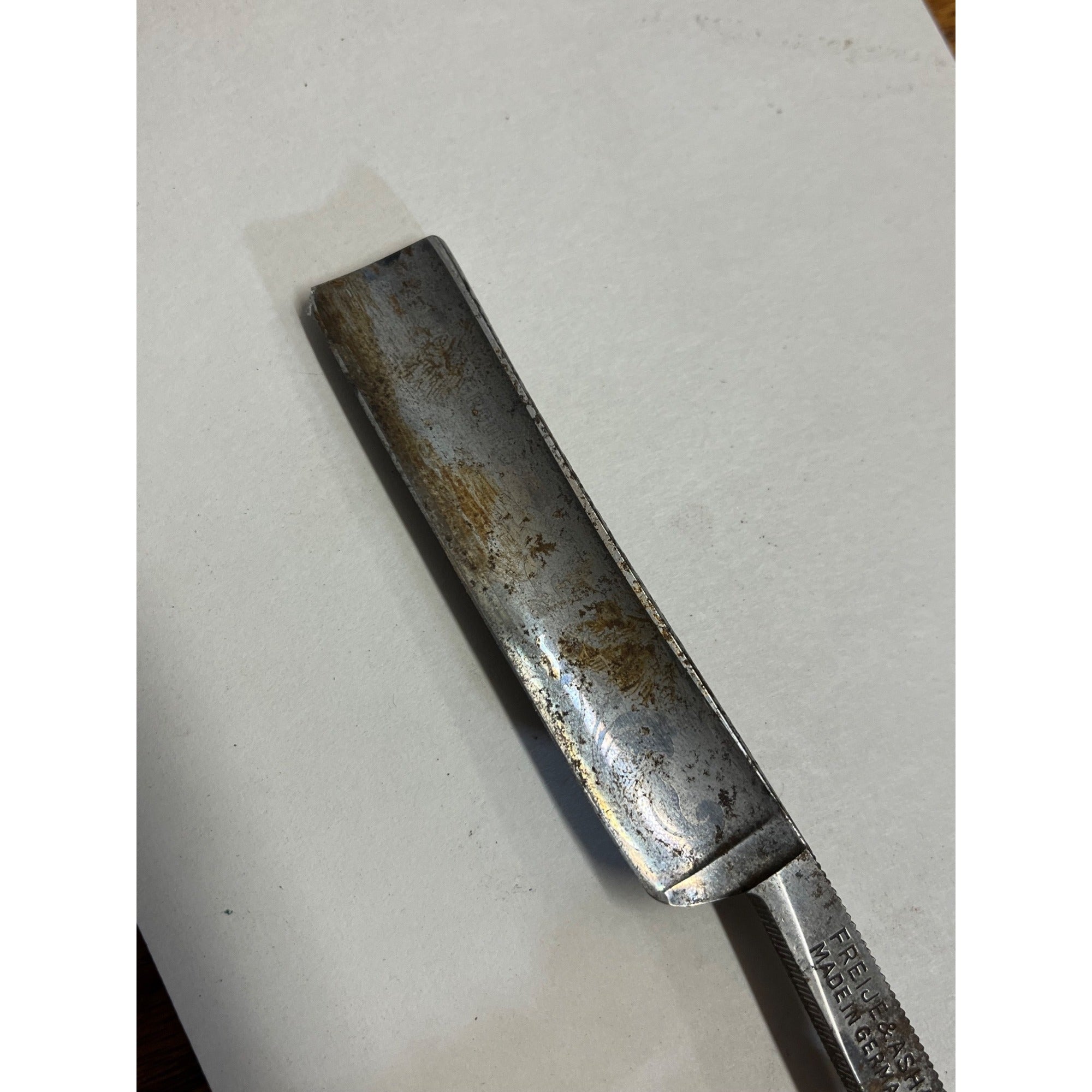 SCARCE Antique Figural Horse Celluloid Straight Razor Doyle #10 Freije Asha