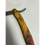 SCARCE Antique Figural Horse Celluloid Straight Razor Doyle #10 Freije Asha