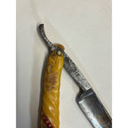 SCARCE Antique Figural Horse Celluloid Straight Razor Doyle #10 Freije Asha
