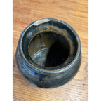 Antique Primitive Stoneware Brown Albany Cream Pot Crock Farmhouse