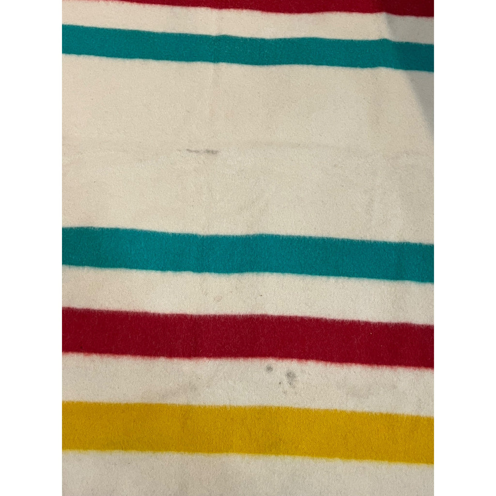 Vintage Genuine Hudson's Bay Candy Stripe 3.5 Point Blanket 63" x 80"