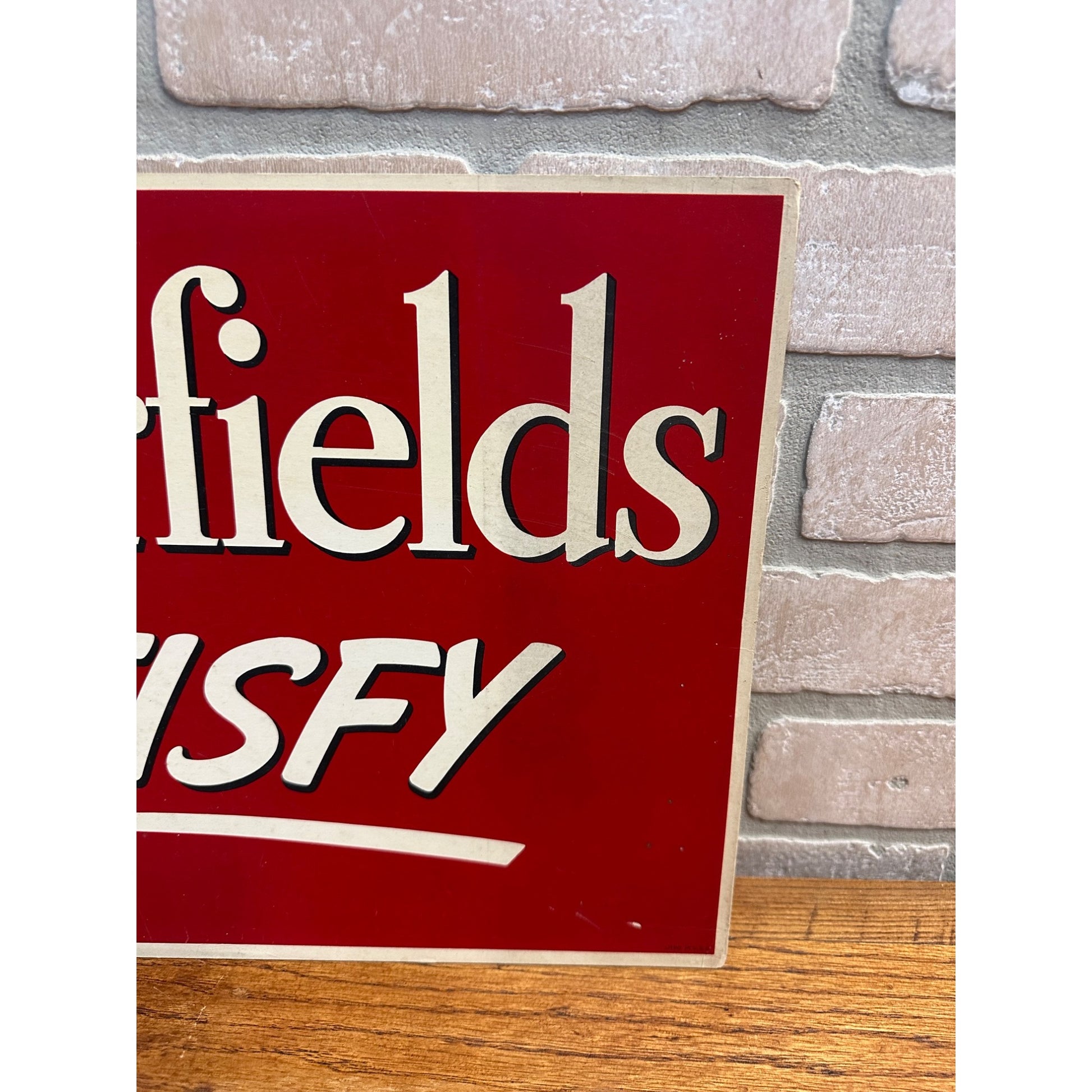 Vintage Chesterfield Cigarettes Store Display Advertising Sign Cardstock 1950s