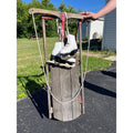 Antique Wooden Child's Winter Sled Christmas Decor w/ White Skates