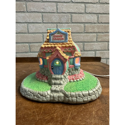 1990s Easter  Spring Themed Candy Shoppe Ceramic House Light Up Accents Unlimited