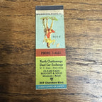 1940s 1950s Pinup Girlie Girly Matchbook Cover Chattanooga TN Used Cars WT Page