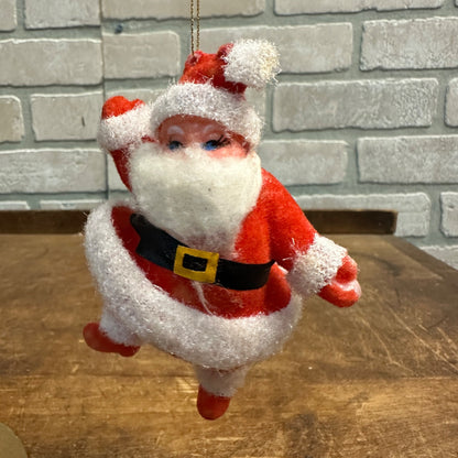 Vintage Santa Claus Dancing Ornament Hong Kong 3-1/2"