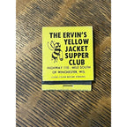 Vintage Unstruck Matchbook Advertising  - The Ervins Yellow Jacket Supper Club -Winchester, Wis
