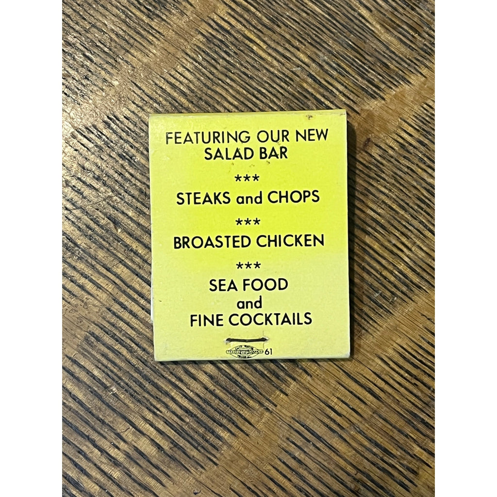 Vintage Unstruck Matchbook Advertising  - The Ervins Yellow Jacket Supper Club -Winchester, Wis
