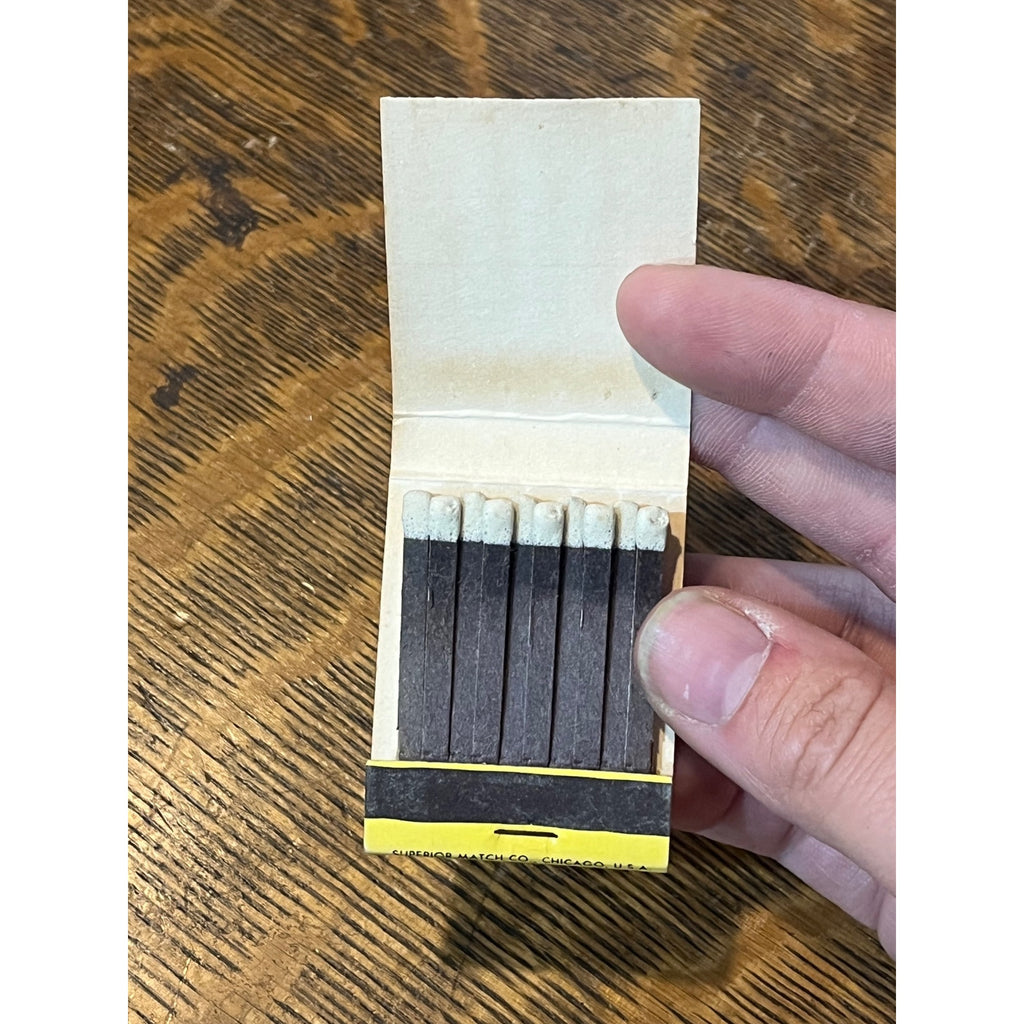 Vintage Unstruck Matchbook Advertising  - The Ervins Yellow Jacket Supper Club -Winchester, Wis