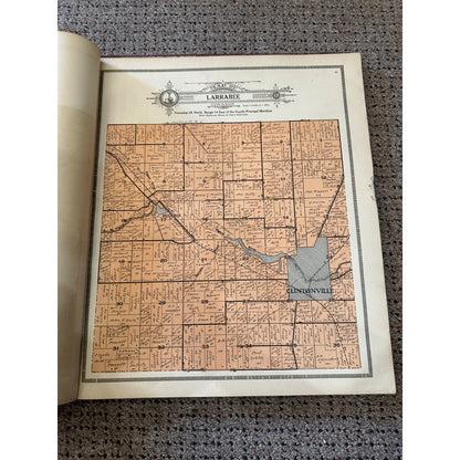 1912 Waupaca County Wisconin Plat Map History Book large Complete