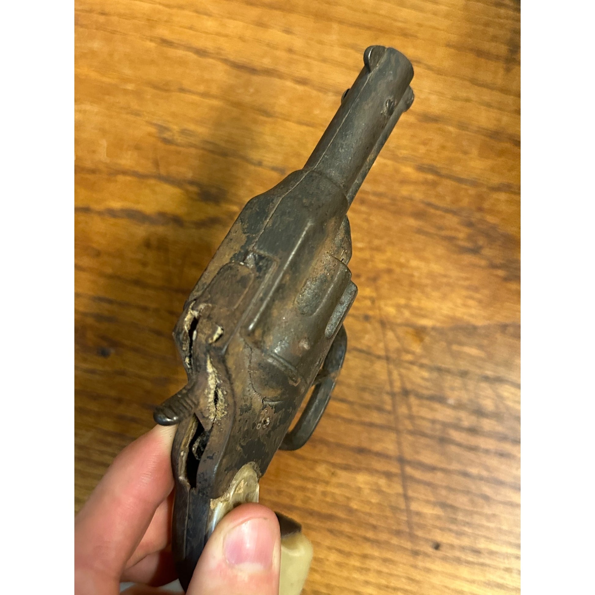 Vintage 1930s Kilgore Lone Ranger Cap Gun Revolver Hi-Ho Silver Cast Toy